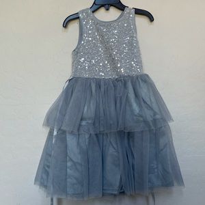 New Zunie girls sequin dress in state blue